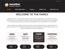 Tablet Screenshot of maxitec.co.za